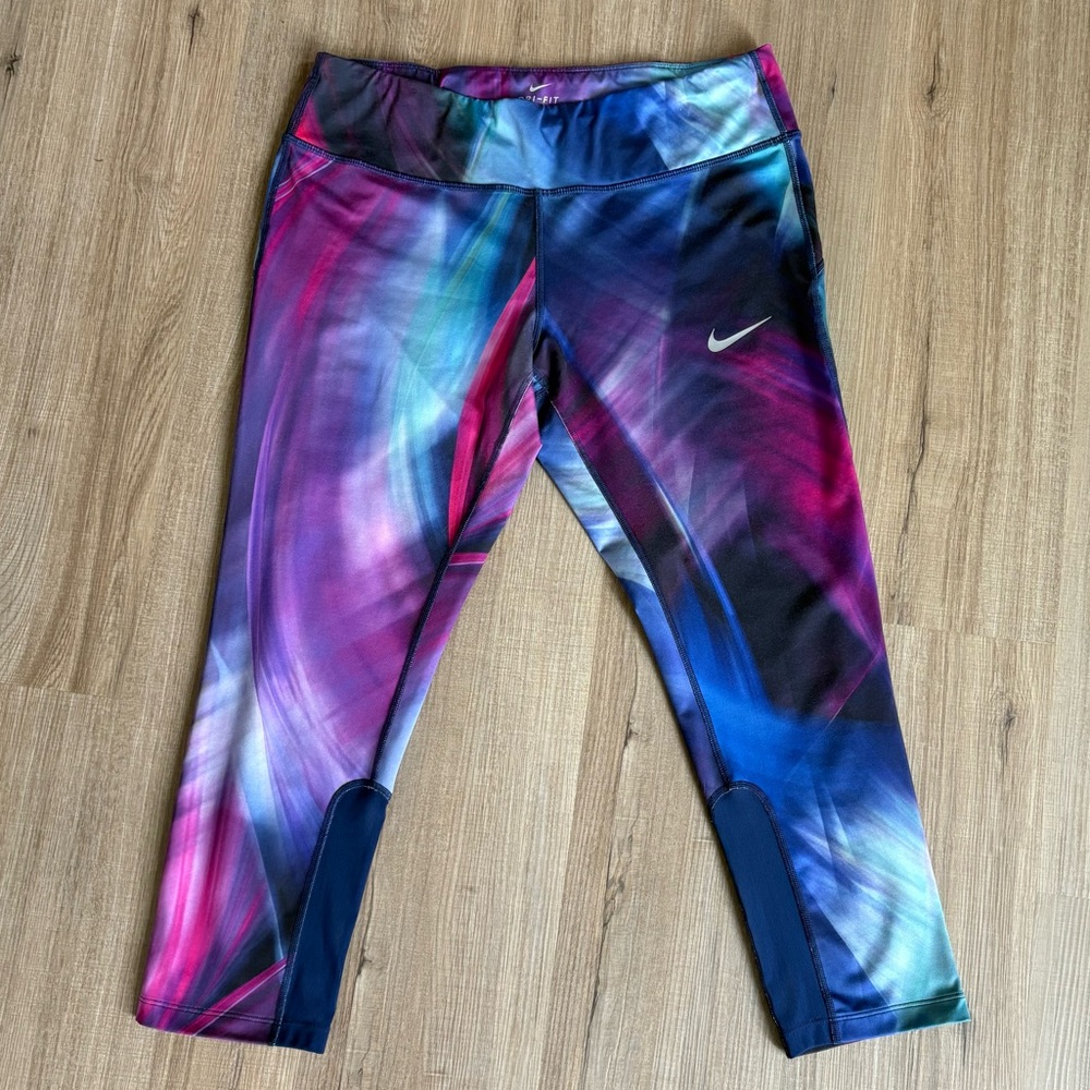 Nike Dri-Fit Epic Kaleidoscope Rainbow Running Leggings size Large